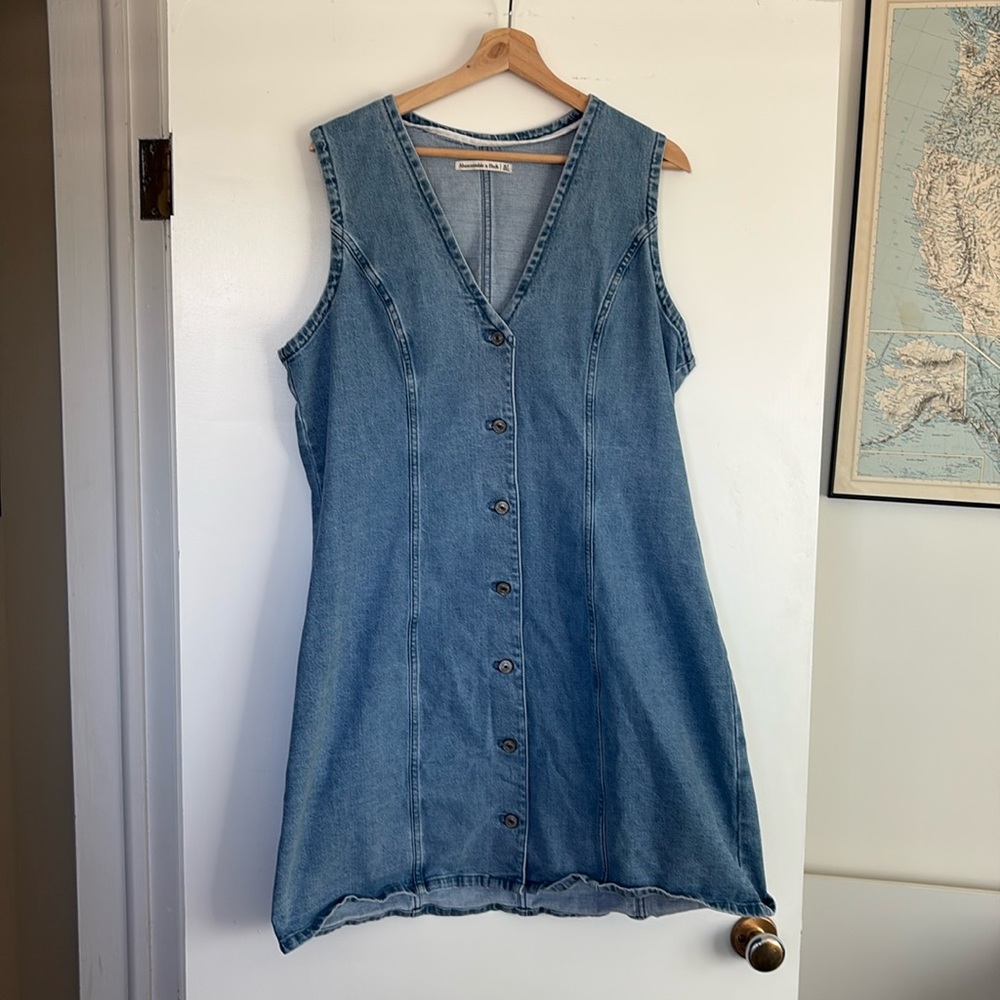 Abercrombie - Mara - Denim mini Dress - blue XL Tall